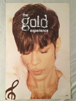 Prince 1995 Promo Poster Gold Experience The Symbol Looking Down.