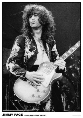 Led Zeppelin {eu} Jimmy Page 1975 24x33 Poster
