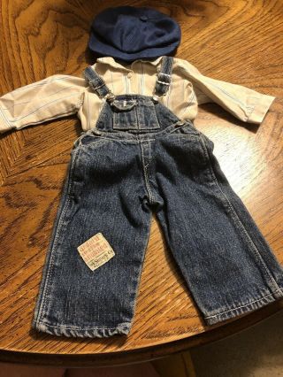 American Girl Kit Hobo Overalls Outfit Complete Euc Retired