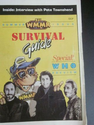 1989 Wmmr Survival Guide Summer Issue/the Who/pete Townsend Interview