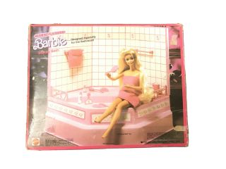 Rare Vintage Mattel Barbie Beauty Bath Set 1987 - Sweet Roses