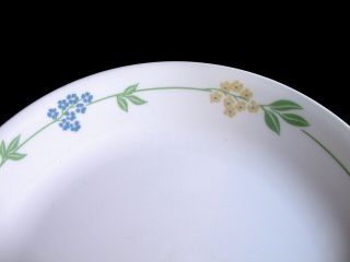 Set Of 7 Corelle SECRET GARDEN 6 ¾” Bread & Butter Dessert Plates Blue Flowers 3