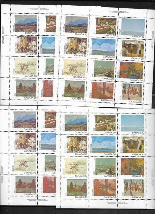 Pk54762:stamps - Canada 966a Canada Day 30 Cent Set Of 4 Plate Block Sheets - Mnh