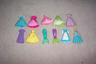 Polly Pocket Cinderella Doll,  10 Disney Princesses Dresses Ariel,  Aurora,  Belle