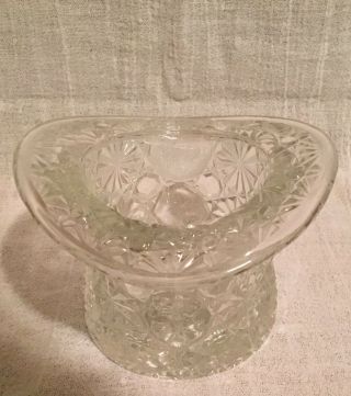 Vintage Fenton Glass Top Hat Daisy And Button 3 Inch Tall Clear