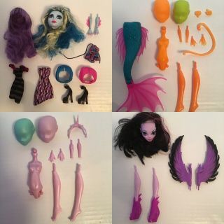 Monster High Create - A - Monster Harpy,  Siren,  Nocturnal,  And Mystical Add - On Packs