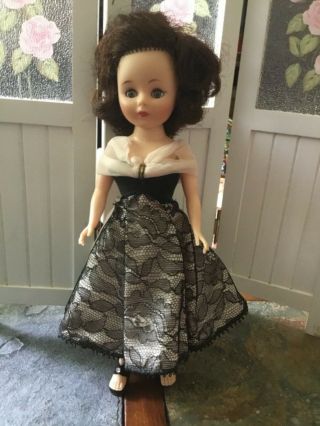 Vtg Brunette American Character 10.  5 " Toni Doll In Cocktail Outfit Dress,  Heels