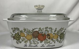 Corning Ware Spice Of Life A 1.  5,  1 1/2 Qt Casserole With Lid A7c