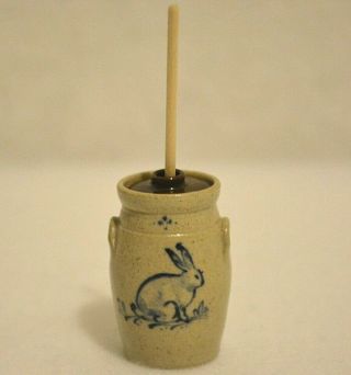 Jane Graber Miniature Butter Churn Dollhouse 1:12 Stoneware