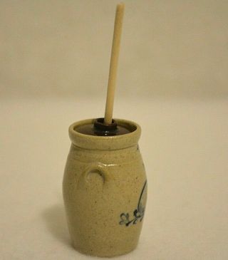 Jane Graber Miniature Butter Churn Dollhouse 1:12 Stoneware 3