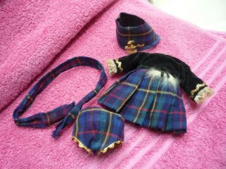 Vintage Vogue Strung Ginny Doll Scotch Outfit Early 1950s - Ginny Doll Dress Rare