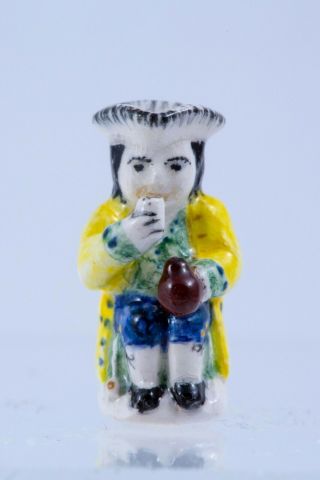 Dollhouse Miniatures Artisan Made Porcelain Toby Jug / Pitcher Man Sitting 2