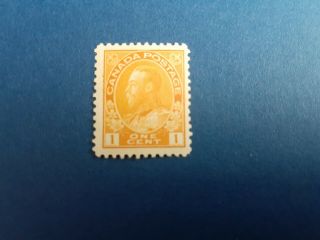Canada Stamps 105 1c Yellow Kgv Admiral Issue F/vf Mnh Cv$120