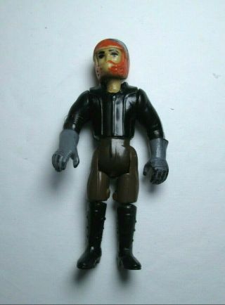 Vintage Tootsietoy 2.  75 " Motorcyclist Motorcycle Rider Driver Action Figure