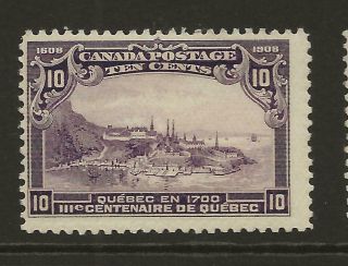1908 Canada Sg193 10c Violettercentenary Fine Cat £100