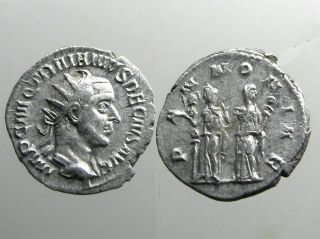 Trajan Decius Silver Antoninianus_named Emperor By Troops_two Pannoniae