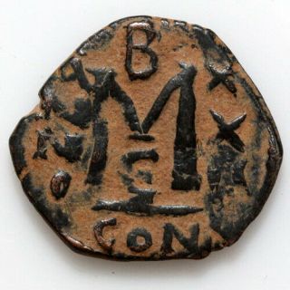 Very Rare - Ancient Byzantine Coin Ae Follis Heraclius 610 - 641 Ad Constantinople
