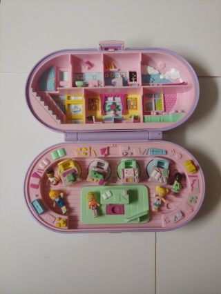 1992 Polly Pocket Stampin School Playset Complete And Real Bluebird.