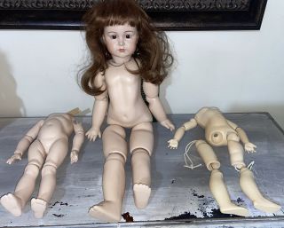 K R Kammer & Reinhardt 117 Mein Liebling Bisque Artist Doll And Antique Bodies