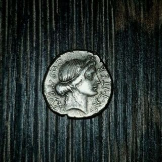 Roman Ancient Republic Silver Denarius Julius Caesar 49 - 44 Bc.