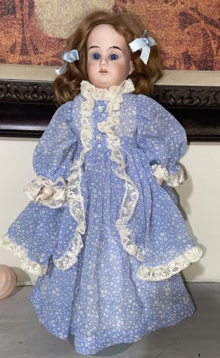 Antique 16 " German Rauenstein Porzellanfabrik Bisque Head Doll Kid Body " Alice "