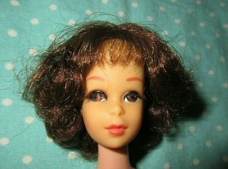 1970 Vintage Tnt Francie Brunette Short Flip Nude Barbie Cousin Mod