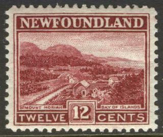Newfoundland 141 1923 12c Lake Mount Moriah Bay Of Islands P14.  0x14.  2 Vf Mnh