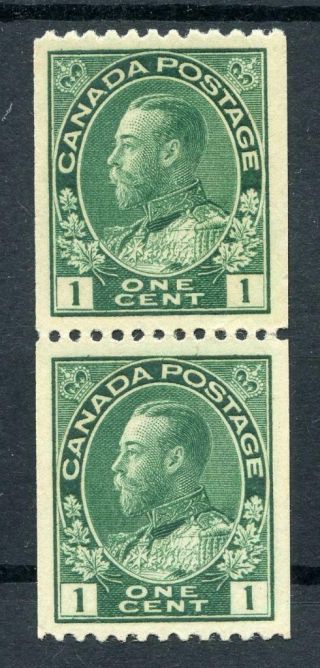 Canada 1912 - 21 Coil Perf 12 X Imperf 1c Blue - Green Sg217 Mnh Cat £56 - See Desc