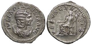 Roman Imperial Julia Domna Ar Antoninianus 196 - 211 A.  D.  Near Ef Venvs Genetrix