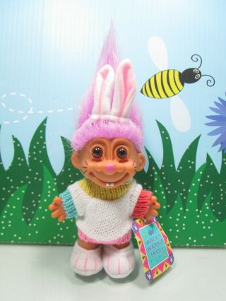 Wacky Wabbit / Rabbit / Bunny In Sweater W/hang Tag - 5 " Russ Troll Doll -