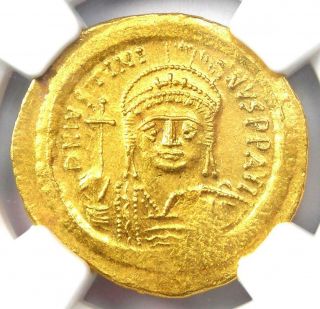 Byzantine Justinian I Av Solidus Gold Coin 527 - 565 Ad.  Certified Ngc Ms (unc)