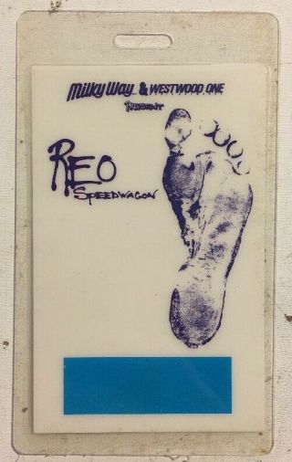 Reo Speedwagon Vintage Concert Tour Backstage Pass