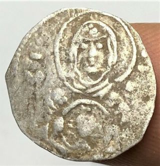 Byzantine Coin.  Michael Vii Ducas (a.  D.  1071 - 1078).  Silver 2/3 Miliaresion.