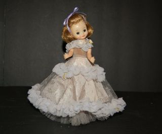 Vtg 50s American Character Tiny Betsy Mccall 8 " Doll Lavender Formal Party Dress