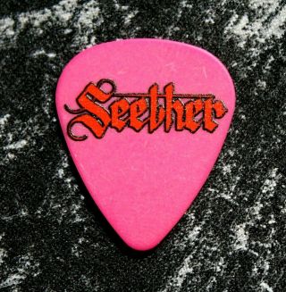 Seether // Shaun Morgan 2018 Tour Guitar Pick // Pink Serial Sh Tter Worldwide