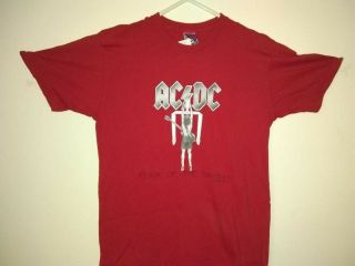 Ac/dc Angus Young " Flick Of The Switch " Red T - Shirt (nwt) Size Medium