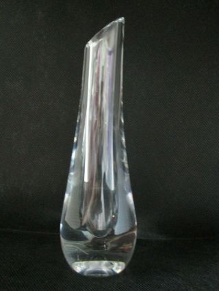 Vintage Signed Baccarat Crystal Glass 7 " Bud Vase