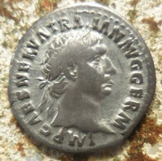 Vf,  For Type Trajan Ar Denarius.  Rome,  Ad 98 - 99.  Abundantia Seated 3.  20 Grams