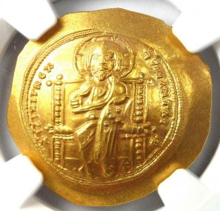 Constantine X Av Gold Histamenon Nomisma Christ Coin (1059 - 67 Ad) - Ngc Ms (unc)