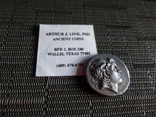 Rare Ar Tetradrachm 297 - 281 Bc Kings Of Thrace,  Lysimachos Silver Coin 16.  64 G