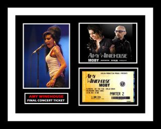 Amy Winehouse Final Concert Ticket And Photo Display