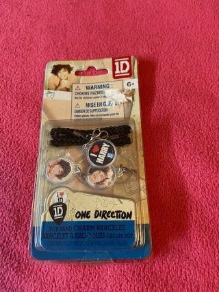 1d - One Direction Collectible Charm Bracelet With Harry By Global - Nip
