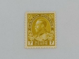Stamp Pickers Canada 1911 - 25 Kgv Admiral 7c Ochre Scott 113 Mnh Vf $240