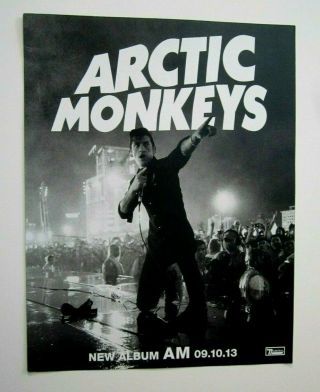 Arctic Monkeys Am Double Sided Pre - Release Mini Promo Poster 8.  5 " X 11 "