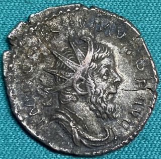 260 - 69 Ad Romano - Gallic Empire Posthumous Ar Antoninianus Scarce Oddity Coin Xf