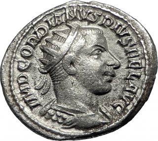 Gordian Iii 242ad Rome Authentic Ancient Silver Roman Coin I67349