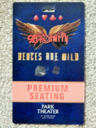 Aerosmith Premium Seating 3 - D Credential April 13 2019 Park Theater Las Vegas