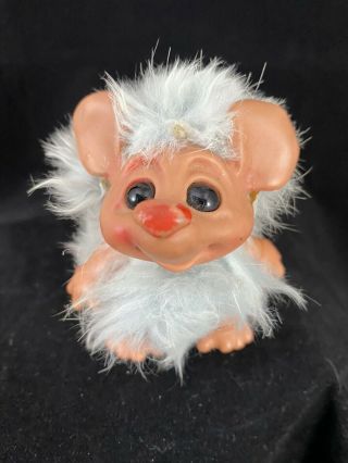 Vintage Rare Troll Mouse Doll Blue Fur Made In England