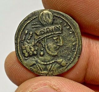 Ancient Silver Coin Sasanian Empire Drachm Uncertain 3,  5gr 24,  7mm