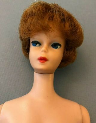 1961 - 62 Era Titian Bubble Cut Vintage Barbie Doll Redhead